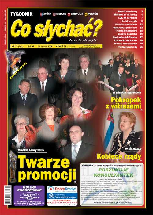 Okładka gazety Co słychać? - nr 13 (442) 2006